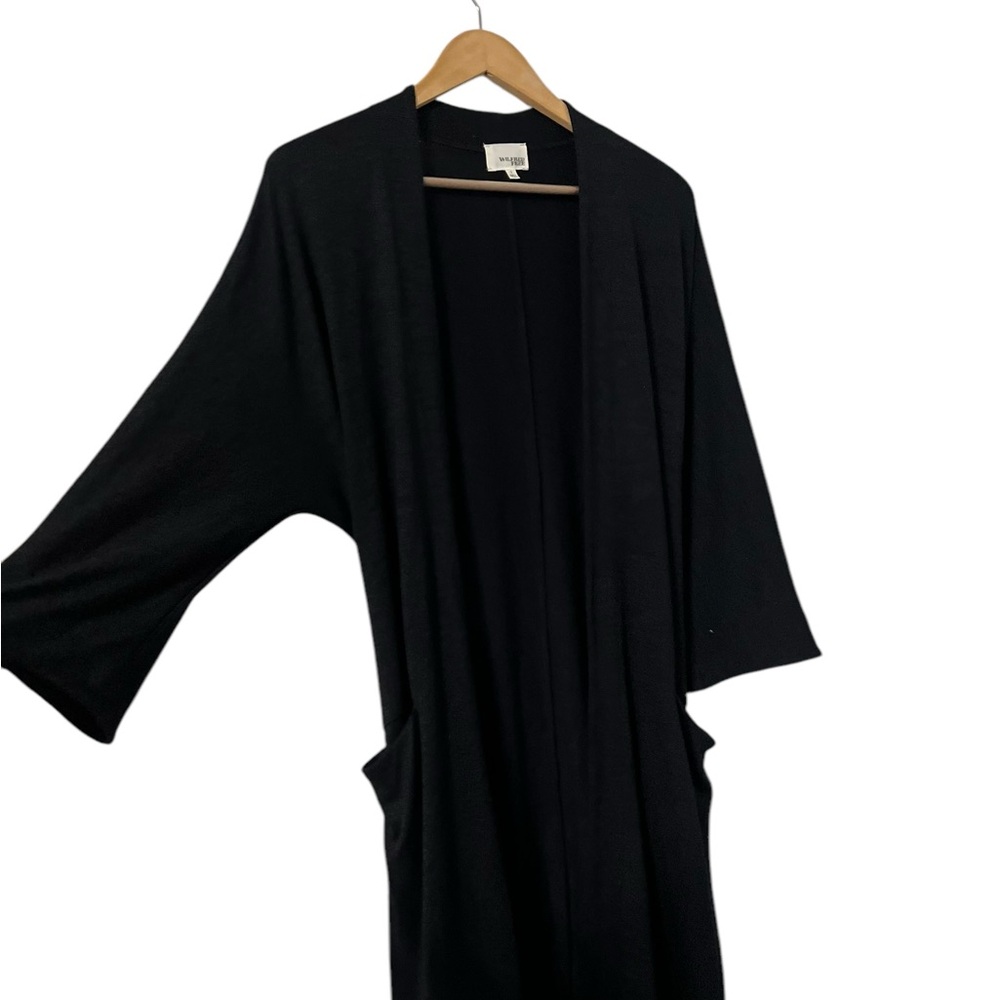 ARITZIA Wilfred Free Black Belted Knit Long Cardigan Sweater - Picture 4 of 9